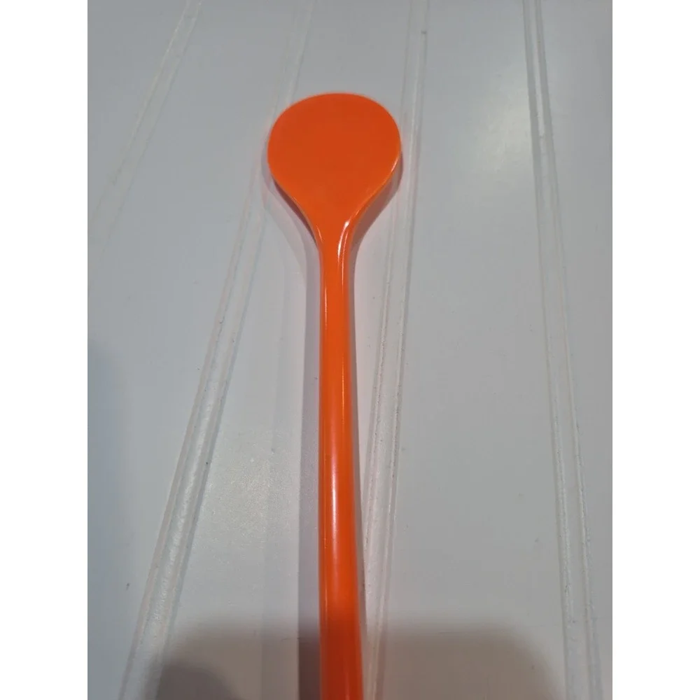 Vintage Orange Melamine Ware Long Mixing Cooking Stir Spoon Utensil  12 Inches